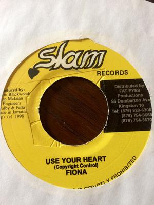 7inch Record FIONA - Use Your Heart NONE Slam Records 1998 Jamaica Reggae, Ska & Dub Used