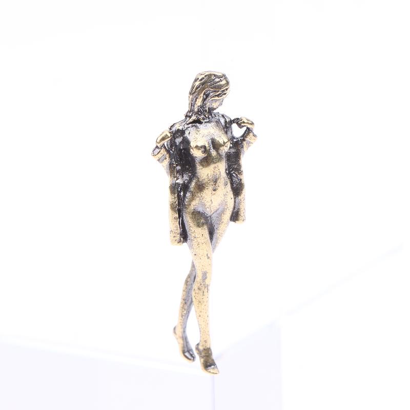 Retro Messing Schönheit Weibliche Puppe Figur Modell Sexy Schönheit Statue Kreatives Handwerk Schreibtischornament Büro Heimdekoration Geschenk