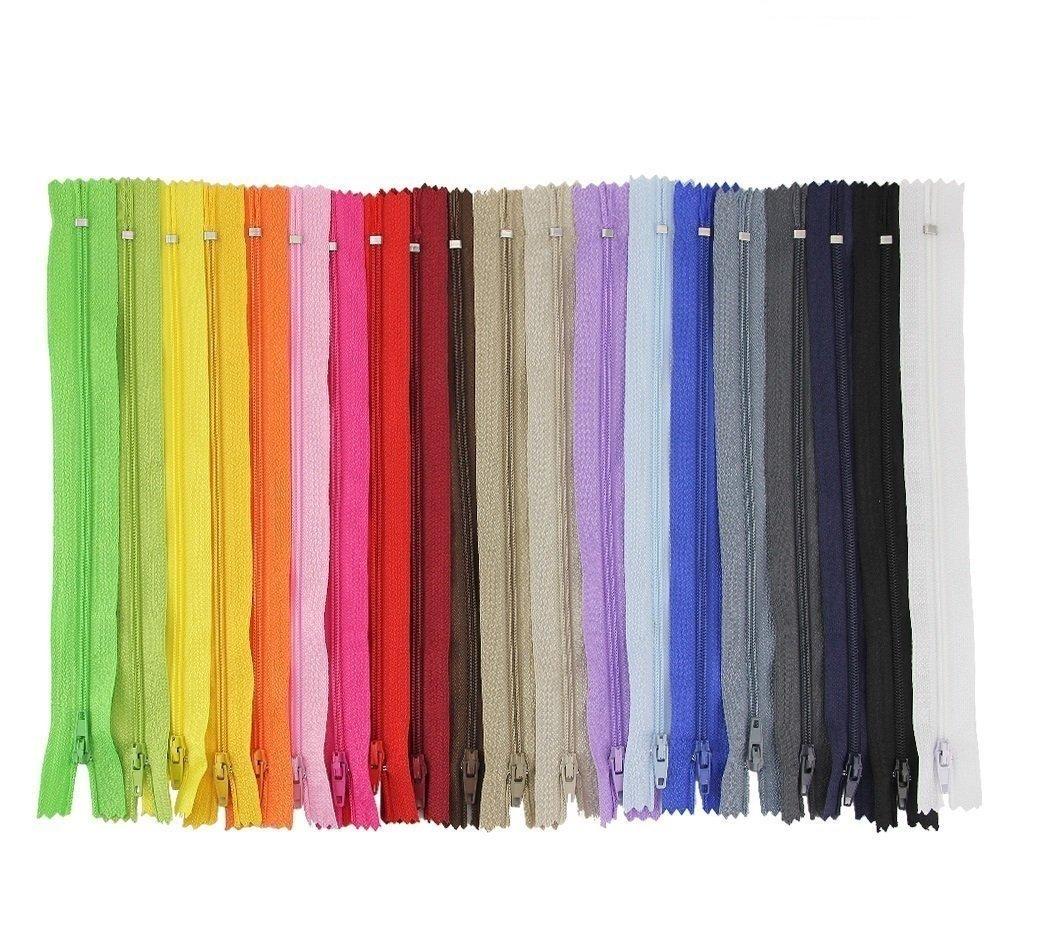 

COOLBOTANG Colorful Zippers Set 20 Pieces 20cm Zipper Assortment for Sewing Repair Pants Jeans Pouch