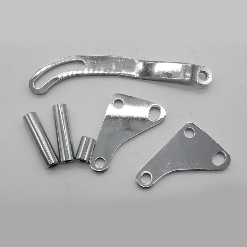 Adjustable Power Steering Pump Bracket Alternat Generator Bracket Kit Compatible for SBC Saginaw 327 350 Mounting Holder