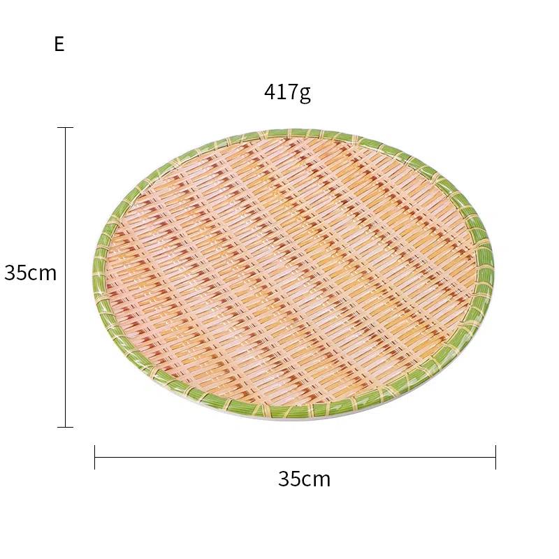 Imitation Bamboo Weaving  Pot Vegetable Plate Barbecue Plate Serving Plate Restaurant