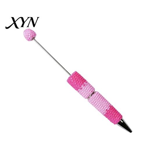 Decorative Ballpoint Pens DIY Beadable Pen, Colorful Fancy Beaded Crafting Novelty Rainbow Gift for Students, Party Favors, Creative Office