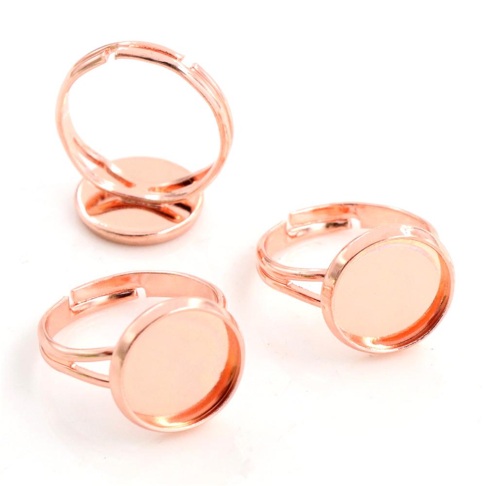 8-20mm 10pcs High Quality IRON Adjustable Ring Settings Blank/Base,Fit 8-20mm Glass Cabochons,Buttons;Ring Bezels
