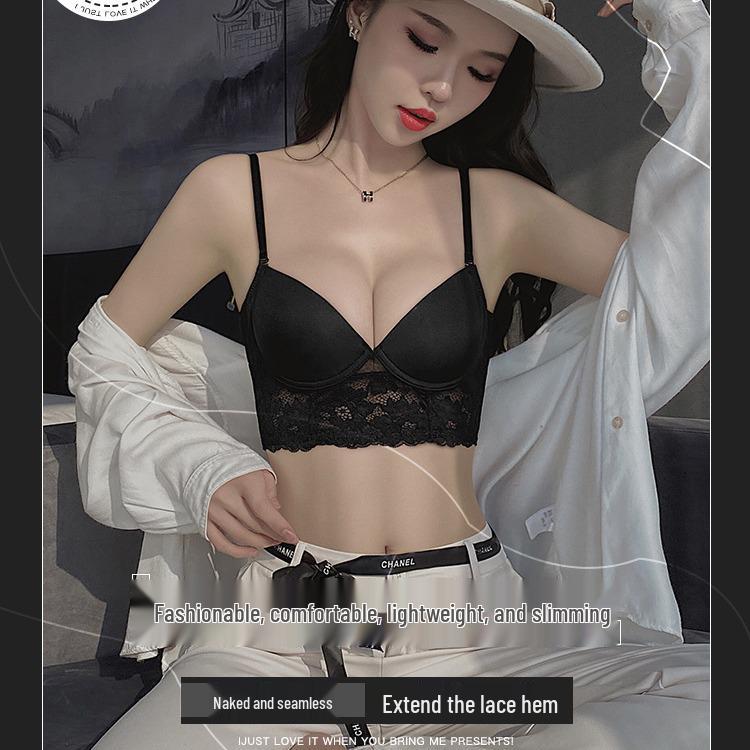 2024 Sexy U-Shaped Back Bra Set - Side Support for a Sleek, Smaller Look