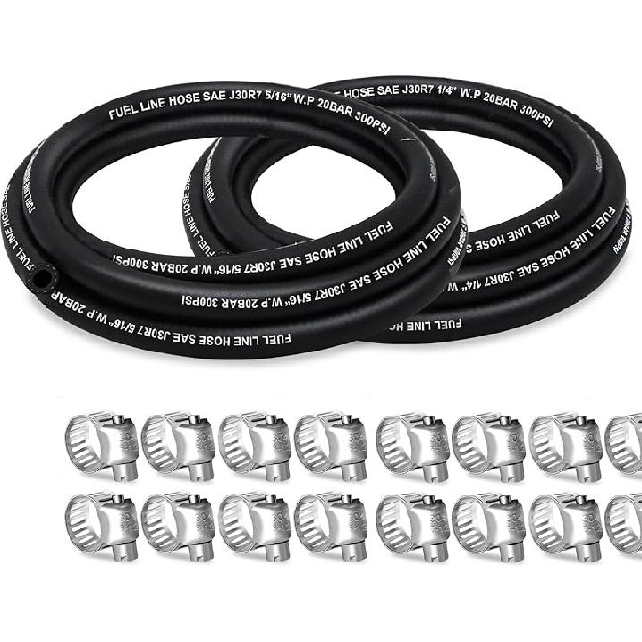 Fuel Line 5/16 Inch ID, Fuel Hose 10FT, J30R7 Fuel Line Hose NBR For Automotive Fuel Systems Engines.
