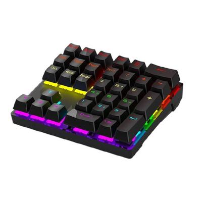 RGBs Multicolor Backlit 33Key Mechanical Number Pad USB Wireds Connection Water Resistant ABS Key For Enhanceds Productivity