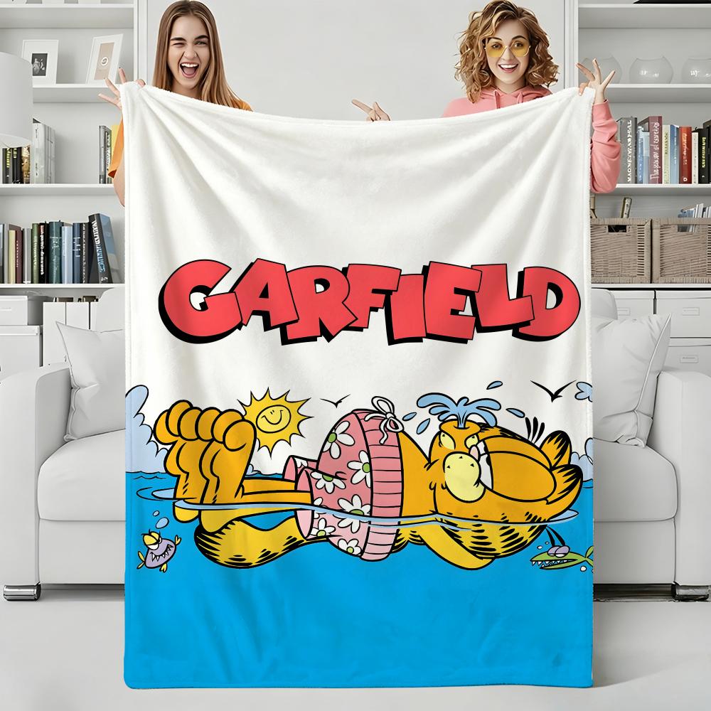 Cartoon Chubby Cute Cat Throw Flannel Blanket Perfect for Sofa Office Bed Travel Sleep Read Relax Camping Four Season Use