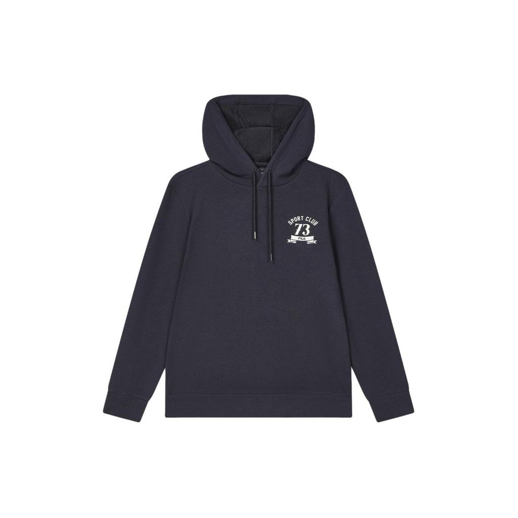 FILA Letter And Number Print Casual Hoodie Men hoodies Legendary-Blue F11M419206F-NV