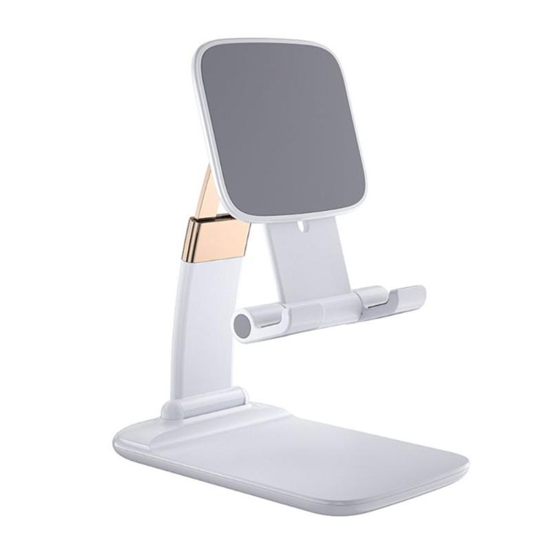 Portable Foldable Mobile Phone Holder Featuring Pullback Arm & Secure Grip Smartphone Tablet Stand for Office Desk