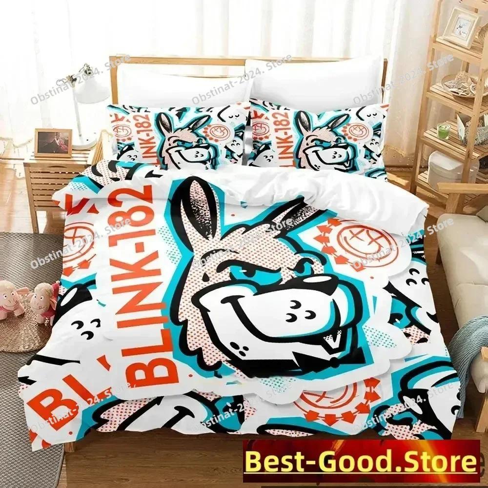 Juego de Cama Impresión 3D Top Blink-182 Niños Jóvenes Niñas Jóvenes Individual Doble Queen King Medidas Suave Funda Nórdica Funda de Almohada Cama Para niños Adulto