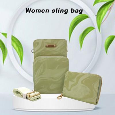 RSINC Women's Mobile Sling Bag 2 Compartment 3Pockets & 4 Card Slot Pear Green B0DW8PWC59