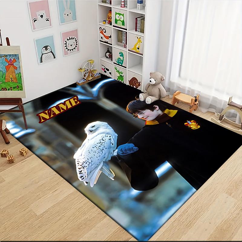 Custom Name "Harry Potter's Journey" Carpet Rug Customizable Soft Washable Anti-Slip Home Living Room Sofa Mats Personalized Rug. 090975