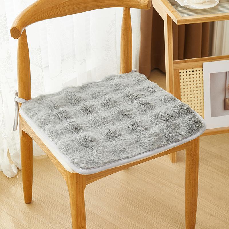 Premium Winter Plush Seat Cushion Thick Warm Non-Slip Chair Pad for Office Home Comfort Soft Cover