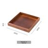 Ru Han Square Glass Snack Dish with Two 4-Compartment Red Bamboo Trays