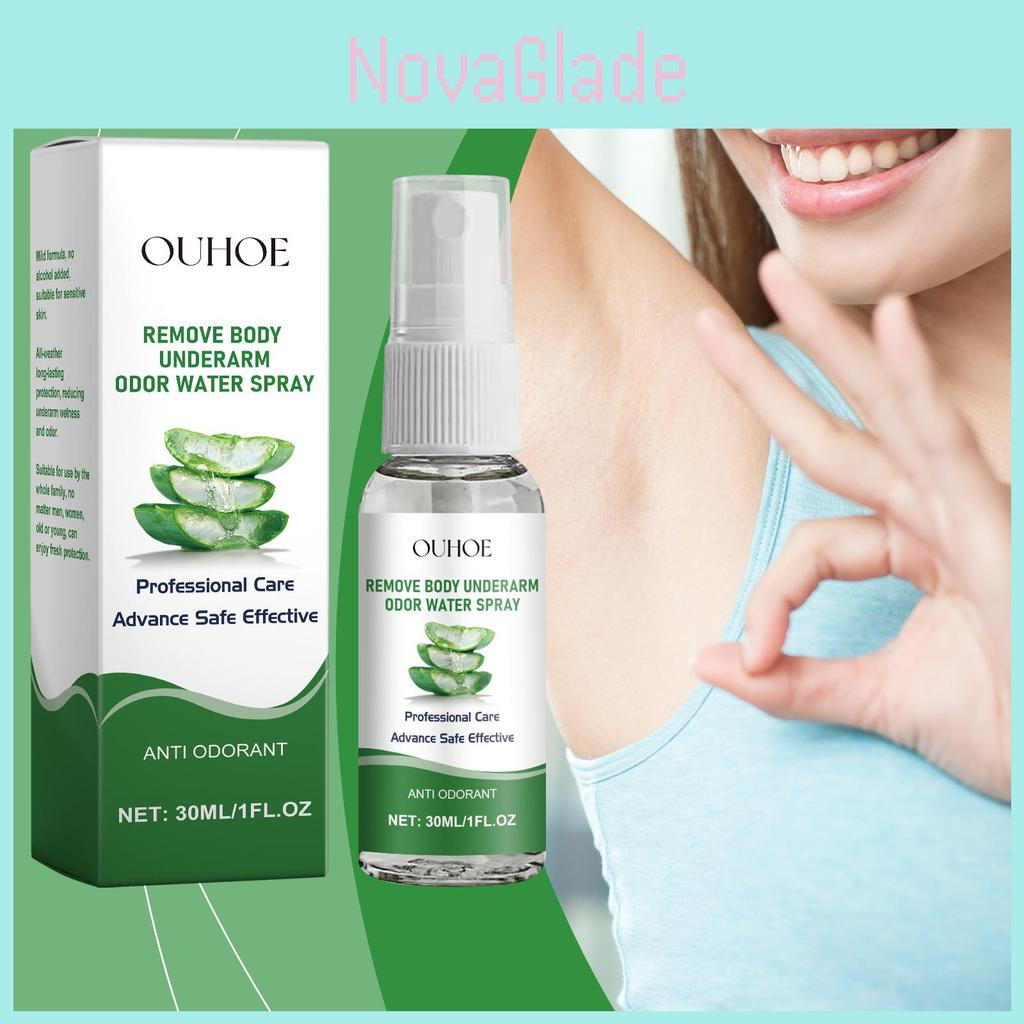 Refreshing Ouhoe Aloe Vera Underarm Spray Hydrating Moisturizing Scented Body Care For All Skin Types