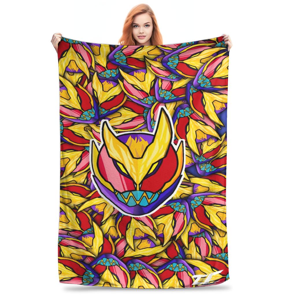 Super Soft kamen rider anime Throw Blanket Premium Flannel Fleece Lightweight Bed Blanket Fuzzy Plush Bedspread All Season Use