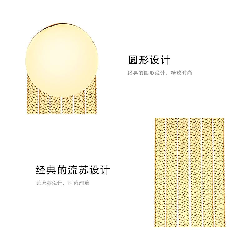 Fashion French Long Fringed Design Ear Chain Female Personality Exaggerated European and American Style Light Luxury Earrings Jewelry