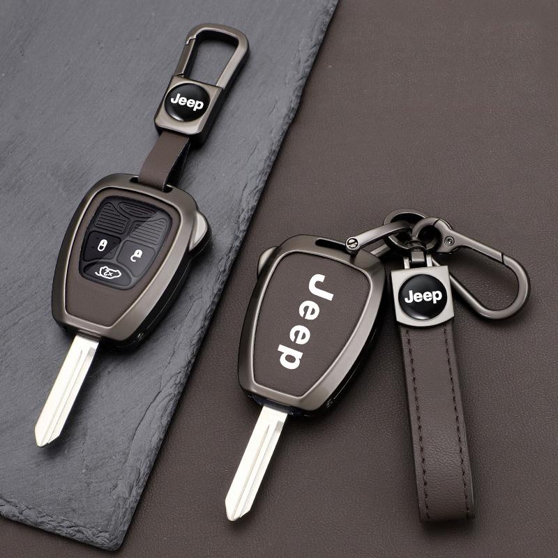 Pour Jeep Coque de Clé de Voiture en Alliage de Zinc TPU pour Jeep 300C Avenger Sebring Chrysler 200 Aspen Dodge Charger Commander Grand Cherokee