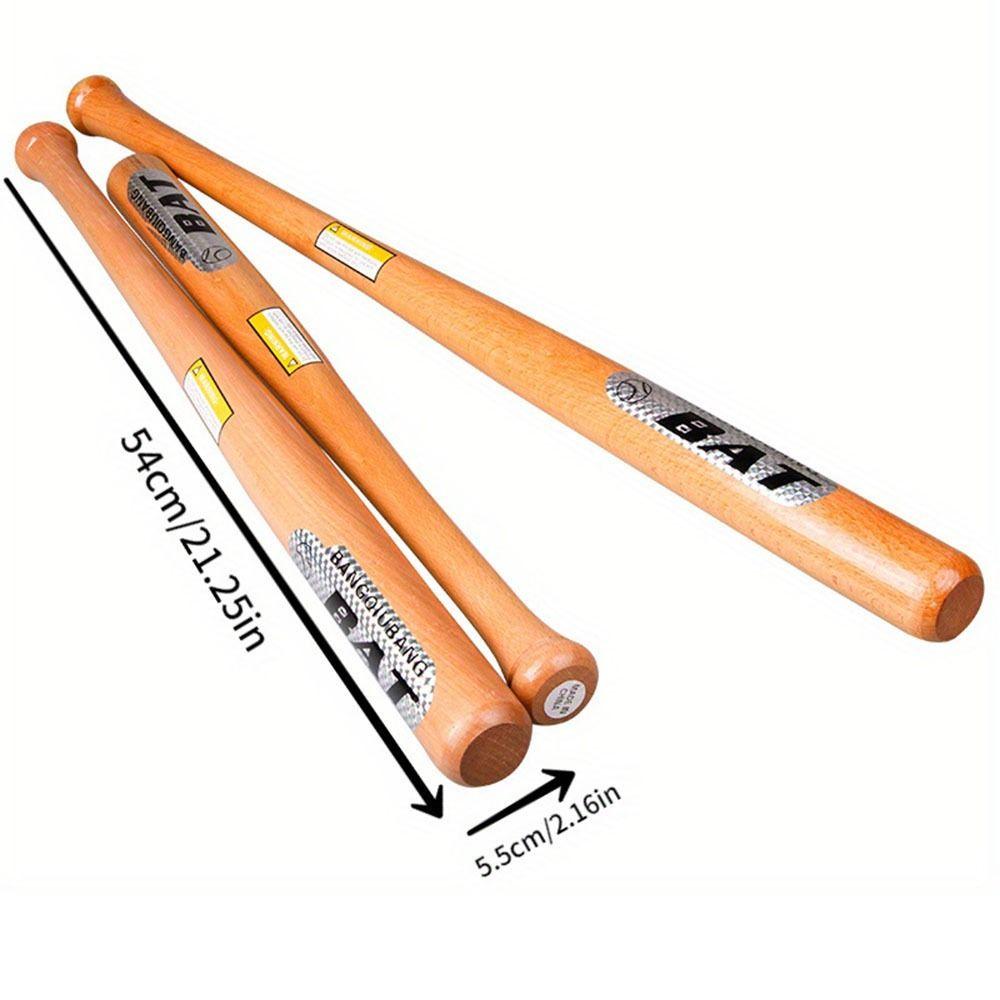 1Pcs Kids Training Children Baseball Bat Competition Accessory Solid Wood Baseball Training Shock Absorbing 54cm Softball Stick