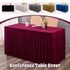 Elastic Table Cloth Hotel Conference Table Cover Meeting Room Office Flannel Rectangle Tableclover Wedding Banquet Decoration