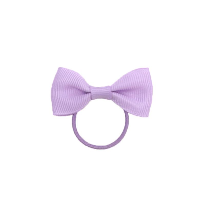 2-Inch Solid Color Bow Hair Tie for Girls - Grosgrain Ribbon Rubber Band