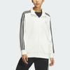 Adidas FW24 Knit Jacket 3-Stripes Retro Sports Casual Stand Collar Long Sleeve Jacket Women Jacket White JN0760
