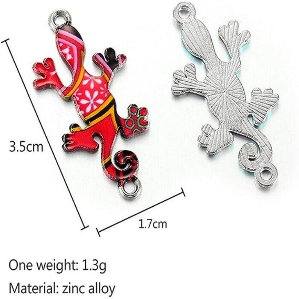 Smíšené barvy Gecko Charms přívěsek ze slitiny dekorativní zvířecí přívěsek výroba šperků