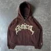 American Retro Zipper Sweater Star Print Hoodie Trendy Men's Casual Jacket