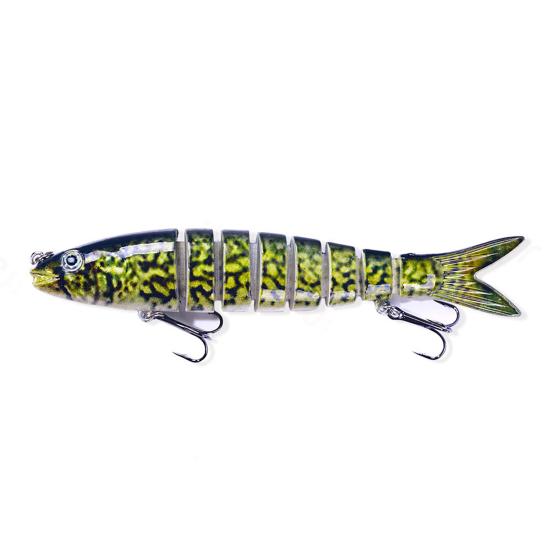13.4cm 18g Multi-knot Fish Bait Realistic Design 3D Eyes Holographic Body Lure Bait Set with Built-in Ball Swinging Fish Lure