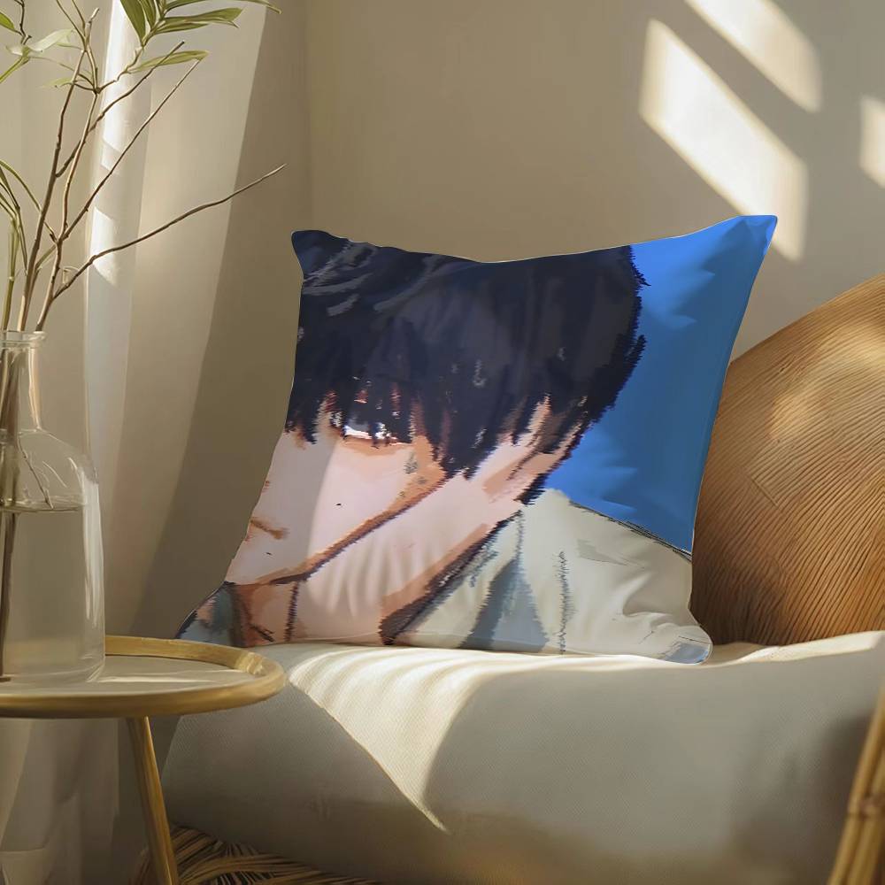 Anime Cartoon The Summer Hikaru Died-D Pillow Case Silky elegant Comfort Sofa Bed  Invisible zipper Beach pillowcase