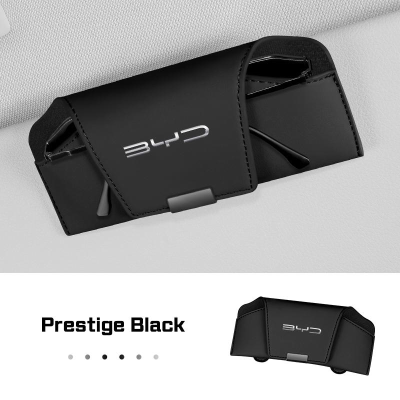Leather Car Visor Glasses Case For BYD Song Plus Sealion 6 Seal U Tang L Dmi EV F3 I3 S7 G3 M6 L3 Seagull Sunglasses Holder Box