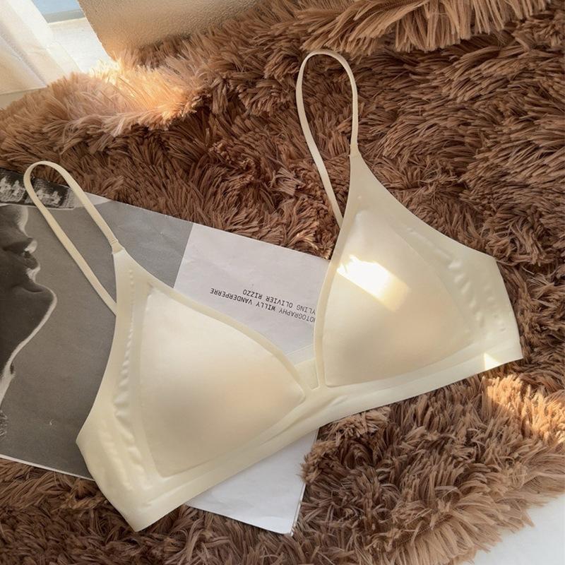 

Женское летнее тонкое нижнее белье с глубоким V-образным вырезом, на тонких бретельках, бесшовное, без косточек S