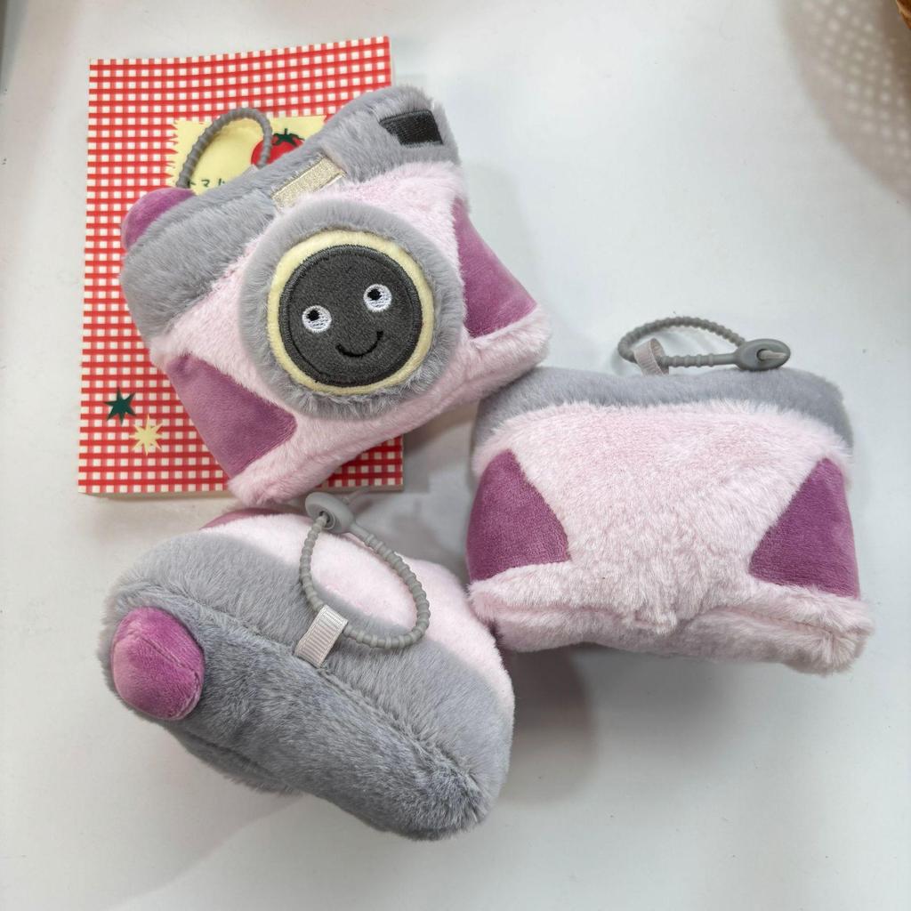 Adorable Purple Woolen Plush Camera Keychain Toy