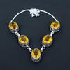 Honey Topaz Gemstone Handmade 925 Sterling Silver Necklace, Antique Jewelry Necklace, Honey Topaz Necklace For Women, Birthstone Jewelry
