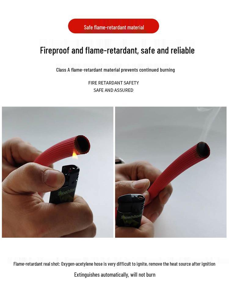 8mm High-Pressure Two-Color Oxygen Acetylene Hose with Three Rubber Layers and Two Wires for Industrial Welding and Cutting