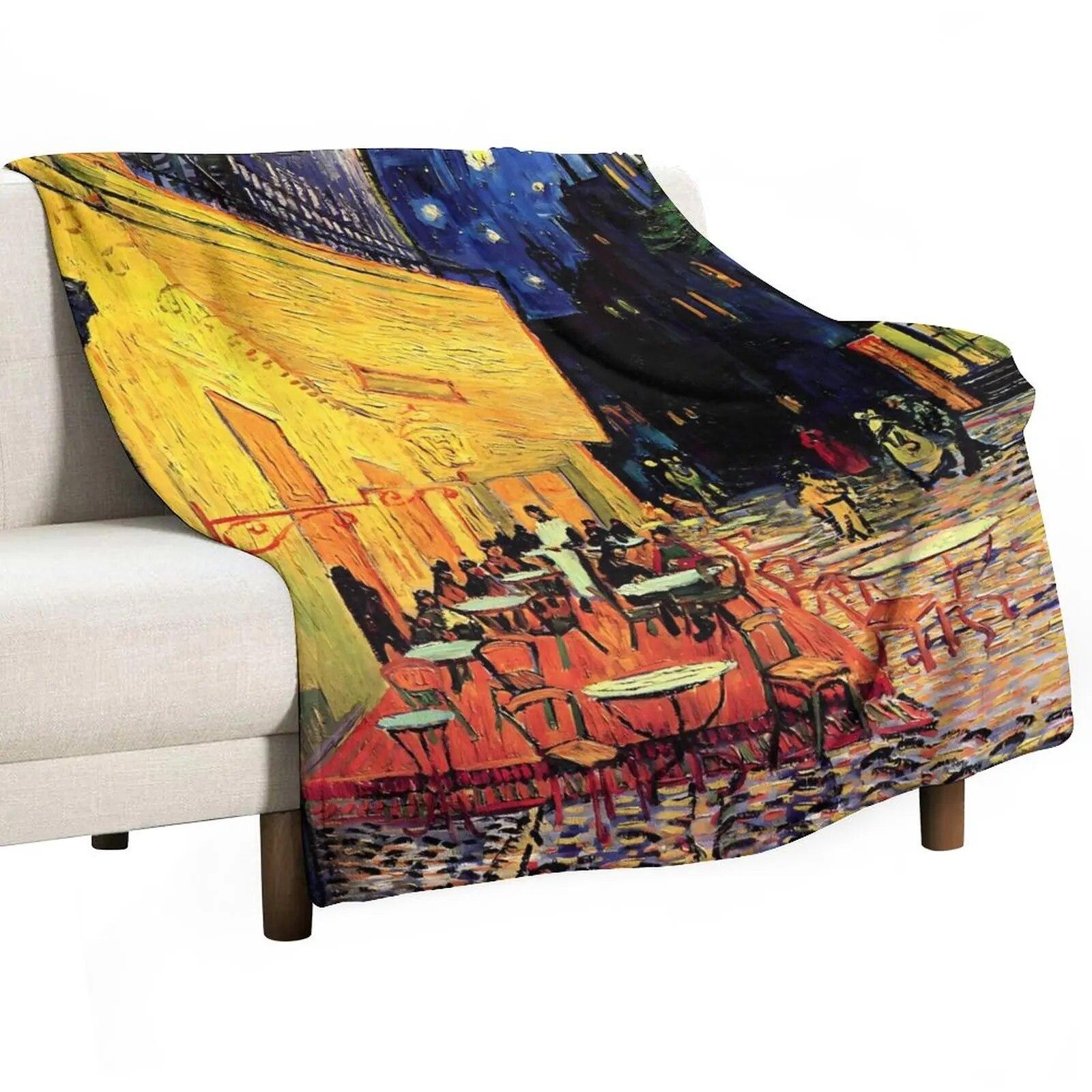 

Винсент Ван Гог фланелевое одеяло качество супер теплое одеяло с цветком миндаля зимнее путешествие спальня узор покрывало 30*40in