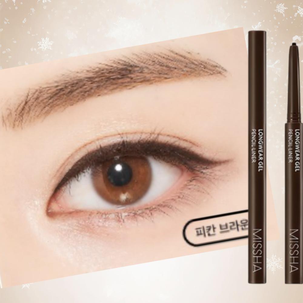 MISSHA Long-Wear Gel Pencil Eyeliner – Pecan Brown (0.14g)