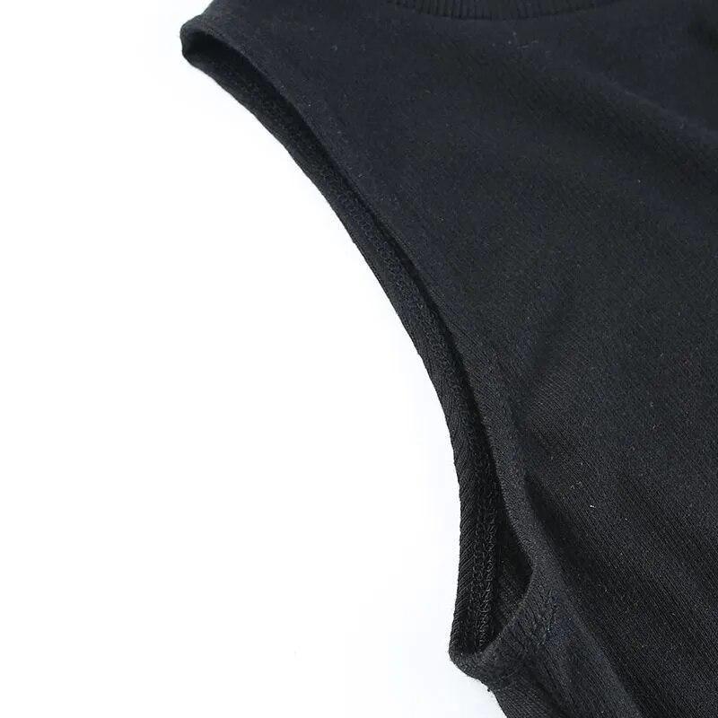 Y2K sport og trening for kvinner, ermeløs, sexy tank-topp Tight bodysuit-topp