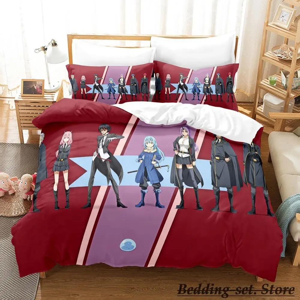 Time I Got Reincarnated As a Slime Bedding Set Single Twin Full Queen King Size Bed Set Adult Kid Bedroom Duvetcover Sets Anime