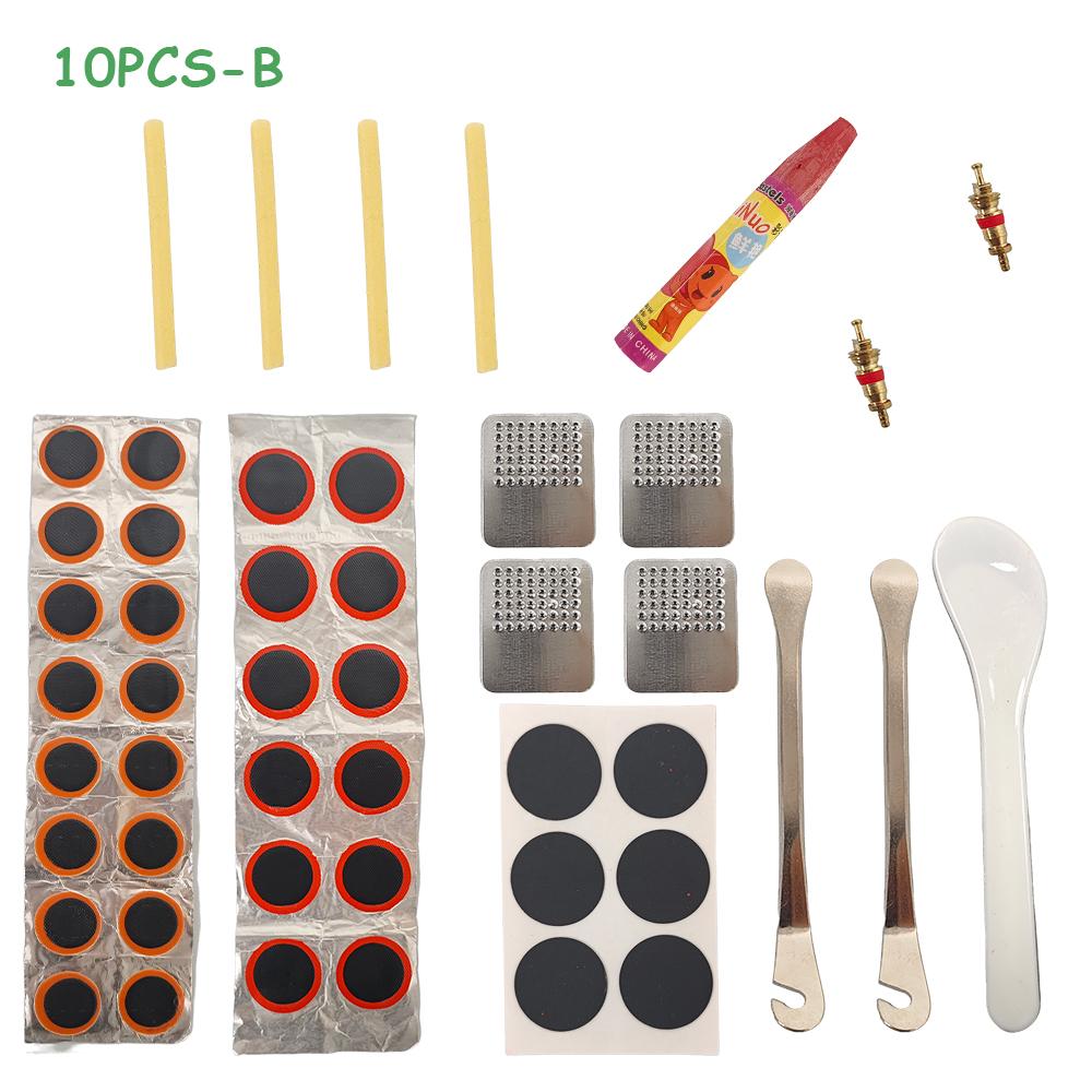 Tire Repair Kit 24 Mountain Bike Cold Patch Bicycle Tire Film Glue Bike Tire Repair Tool Kit 7PCS