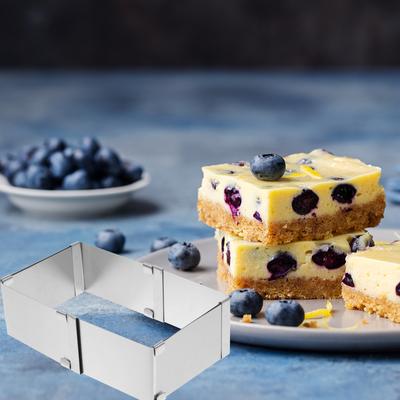 Anel Quadrado de Aço Inoxidável de 2,5 Polegadas Molde de Mousse Resistente a Altas Temperaturas para Assar e Cozinhar Bolo DIY