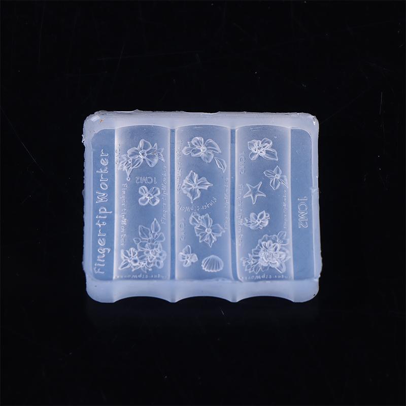 1pc Dessert Ice Cream Butterfly Flower 3D Silicone Mold Wing Nail Art Deco Silicone Decorative Heart Nail Art Template Nail Mold