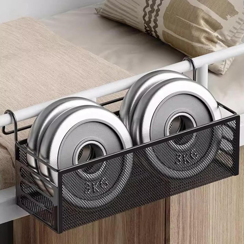 Bedside Hanging Storage Basket Shelf Organizer Rack for Dorm Bed & Bunk