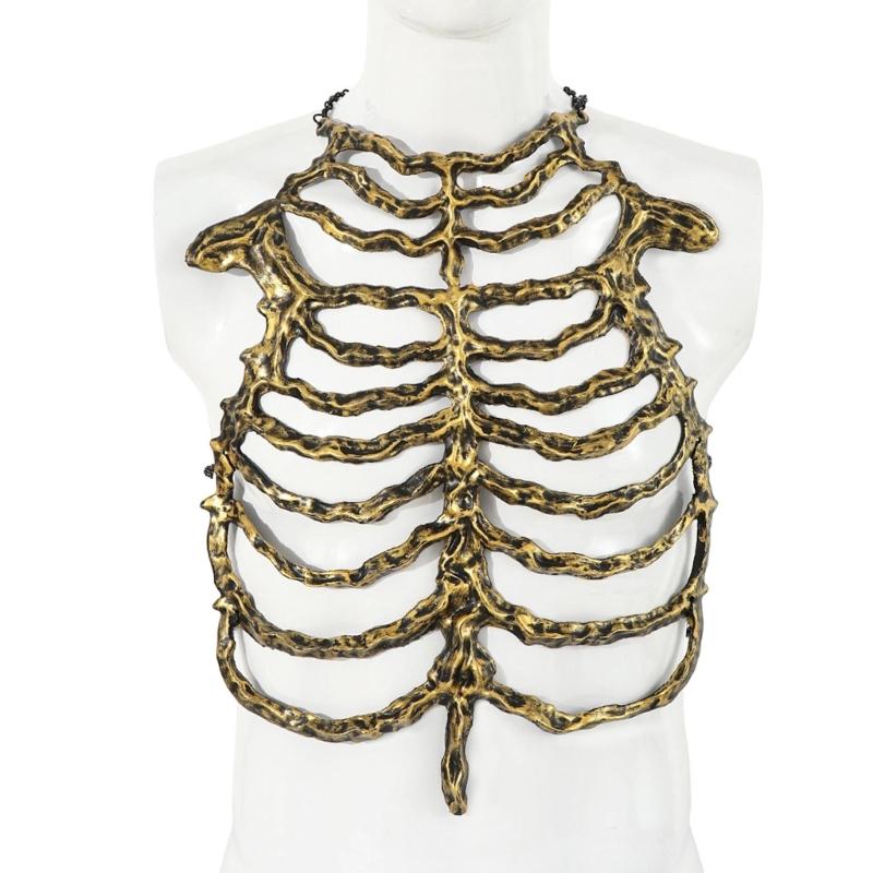 Scheletro di Plastica Realistico Costume Accessori Per Feste di Halloween e Spettacoli Teatrali Con Design Dettagliato