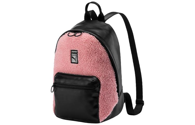 PUMA Artificial Leather Fabric Backpack Regular Women s Pink 076591-02