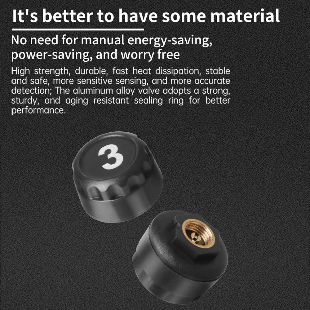 Wasserdichte Reifendruck-Temperaturwarnung 0~9.9Bar LKW Wohnmobil Solar TPMS 4/6 Externe Sensoren Auto Reifendruckalarm Digitales LCD-Display