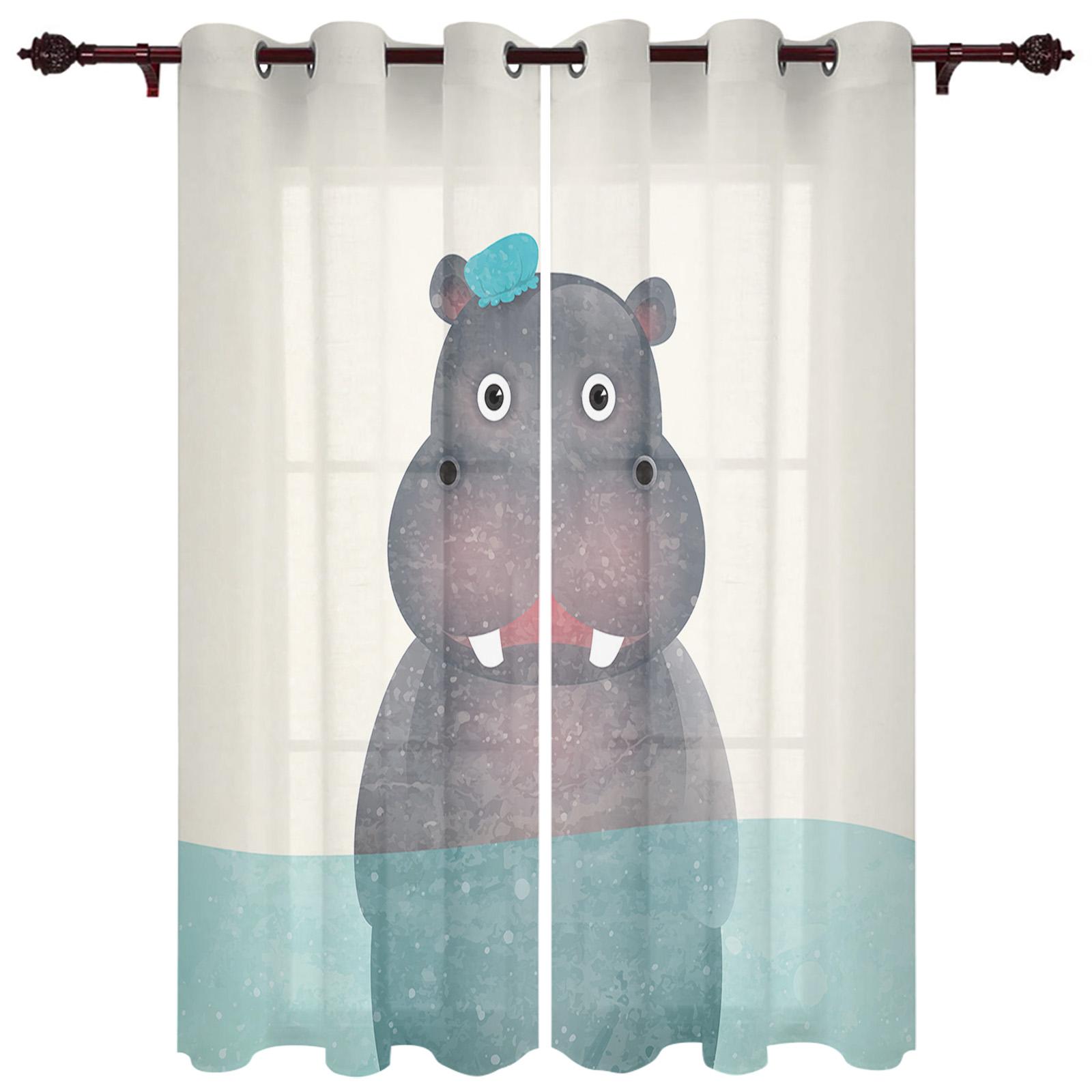 Бегемот детские милые красивые звезды оконные шторы для гостиной декоративные элементы — фото 10