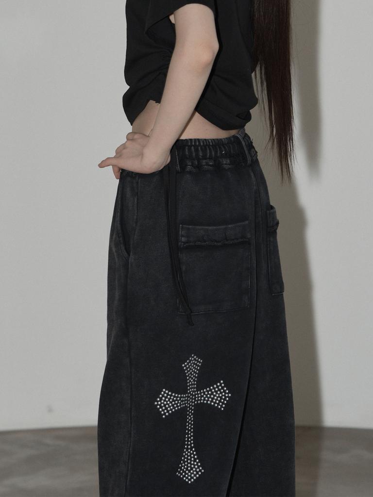 SWAYGLOW Cross Stud Pigment Training Pants (Bk)