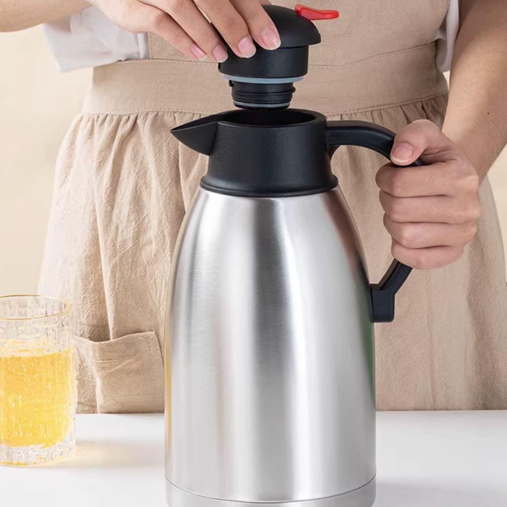 2L Thermoskanne Auslaufsicherer Deckel Isolierter Kessel Krug Thermoskanne für Kaffee Winter