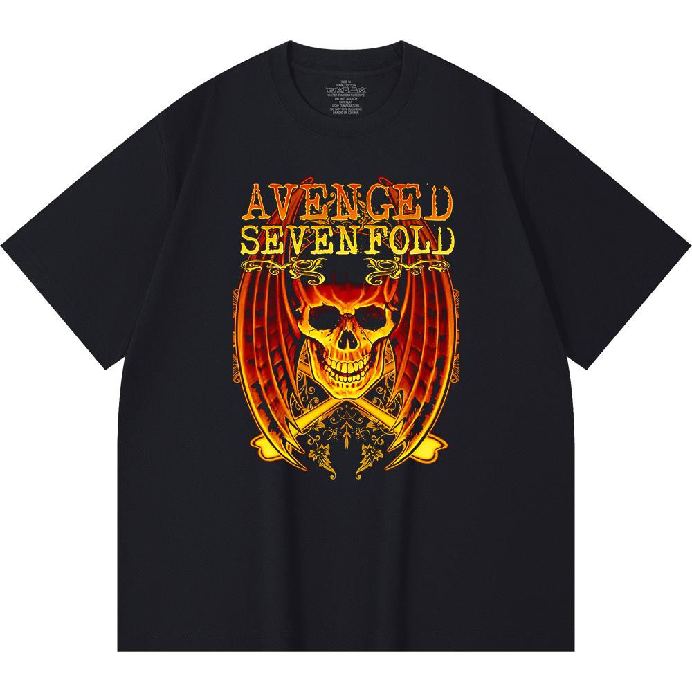 230 g/m² 100% Baumwolle Heavy Metal T-Shirt Rockband Beliebte Musik Druck Unisex Schweres Baumwoll-T-Shirt